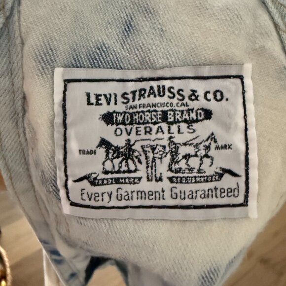 Levi's Large Tie Dye Vintage Shortalls Overalls - Picture 8 of 10